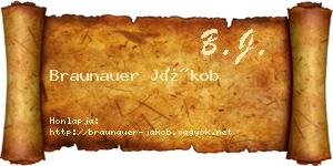 Braunauer Jákob névjegykártya